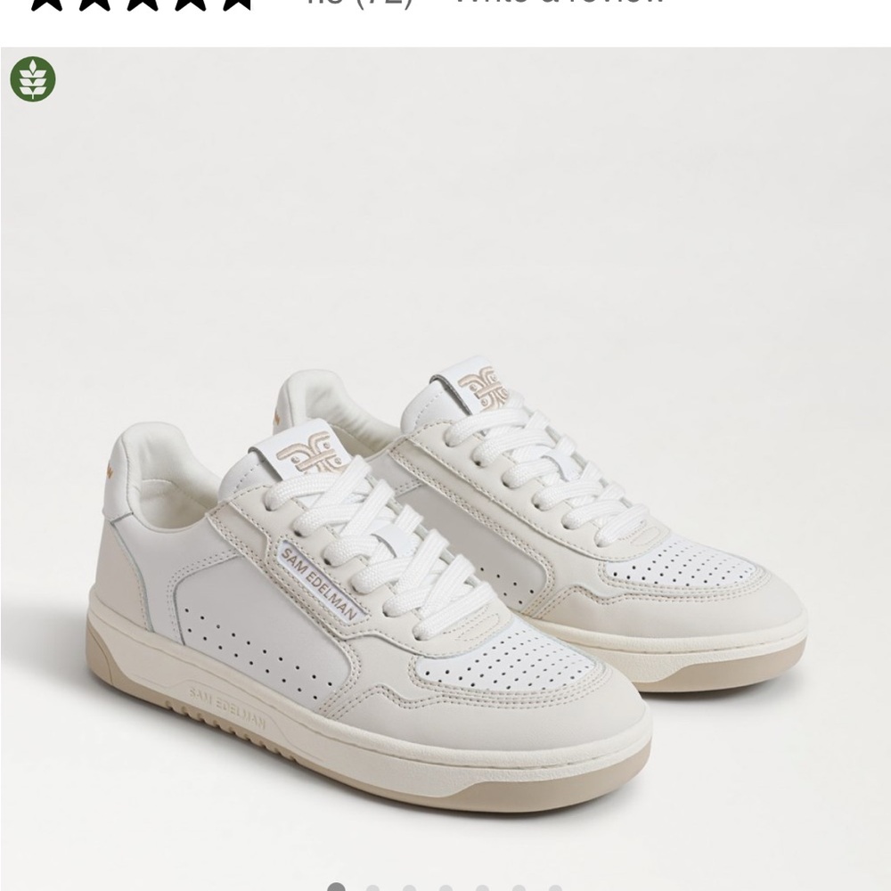 Sam Edelman White Cream Sneakers